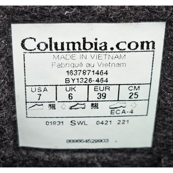 Columbia Powderbug Plus Blue Big Kid's Snow Boots Size 7 - Picture 10 of 10